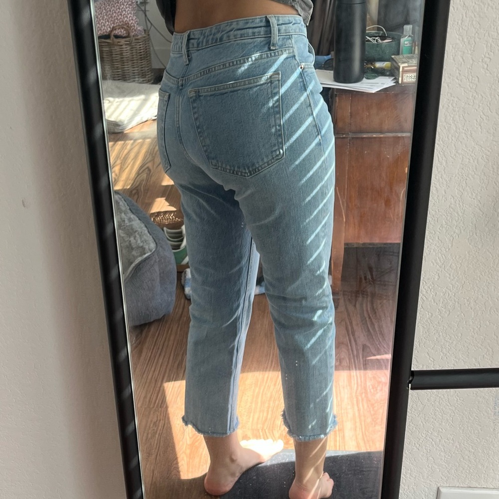 Top Shop Size 28 Straight Legged Cropped Jeans